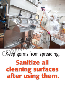 Sanitize Cleaning Surfaces Poster