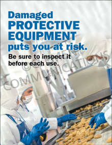 PPE- Damaged Protective Equipment Poster