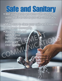 Safe and Sanitary Hands Poster