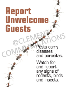 Report Unwelcome Guests Poster