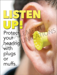 Hearing Protection - Listen Up Poster