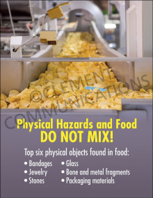 Physical Hazards and Food Poster