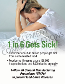 1 in 6 Gets Sick Poster