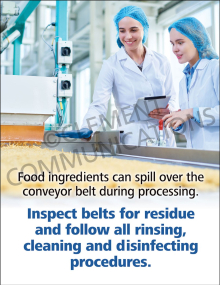 Inspect Belts for Residue Poster