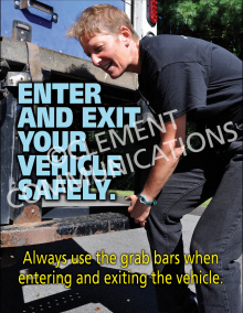 Enter And Exit Your Vehicle Safely Poster