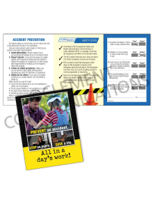 Accident Prevention - Trio - Safety Pocket Guide with Quiz Card