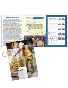Back Safety – Ache – Safety Pocket Guide with Quiz Card