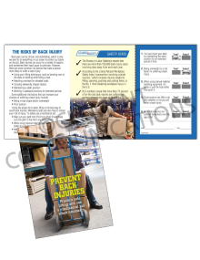 Back Safety – Worker – Safety Pocket Guide with Quiz Card