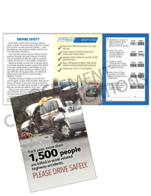 Driving Safely – Accident – Safety Pocket Guide with Quiz Card