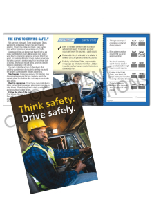 Driving Safely – Think Safety – Safety Pocket Guide with Quiz Card