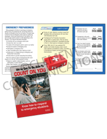 Emergency Preparedness – Count On You – Safety Pocket Guide with Quiz Card