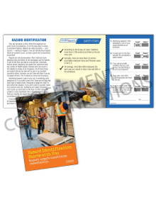 Hazard Identification - Starts With You - Safety Pocket Guide with Quiz Card