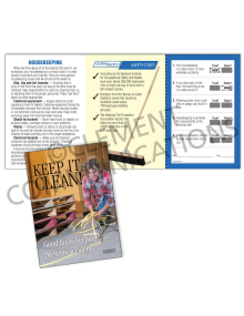 Housekeeping - Keep It Clean Safety Pocket Guide with Quiz Card