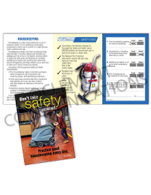 Housekeeping - Practice – Safety Pocket Guide with Quiz Card