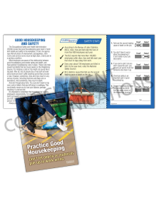 Housekeeping - Debris – Safety Pocket Guide with Quiz Card