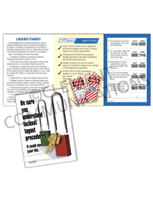 Lockout/Tagout - Understand Safety Pocket Guide with Quiz Card