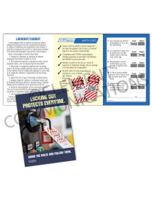 Lockout/Tagout - Protect - Safety Pocket Guide with Quiz Card