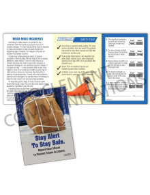 Near Miss - Stay Alert - Safety Pocket Guide with Quiz Card