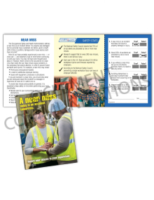 Near Miss - Today - Safety Pocket Guide with Quiz Card