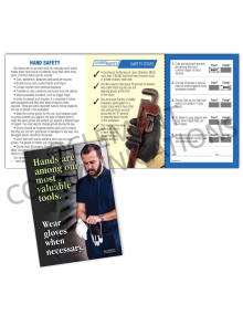 Hand Protection - Gloves Safety Pocket Guide with Quiz Card