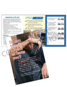Health - Impairment – Safety Pocket Guide with Quiz Card