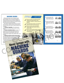 Machine Guards - Don't Tamper - Safety Pocket Guide with Quiz Card
