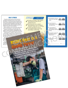 Heat Stress – Rising Threat – Safety Pocket Guide with Quiz Card
