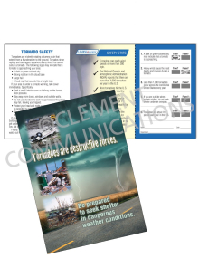 Tornado Safety - Destructive - Safety Pocket Guide with Quiz Card 