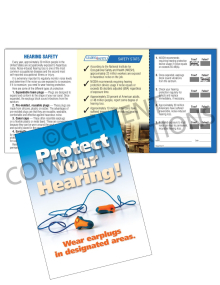 Hearing Protection - Earplugs - Safety Pocket Guide with Scratch-off Quiz Card
