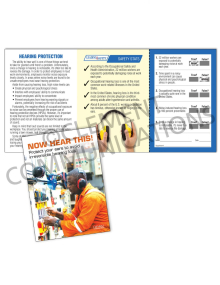 Hearing Protection - Hear This – Safety Pocket Guide with Quiz Card