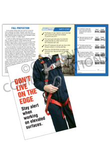 Fall Protection - Harness Safety Pocket Guide with Quiz Card