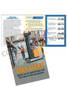 Warehouse Safety - Pedestrians - Safety Pocket Guide with Quiz Card
