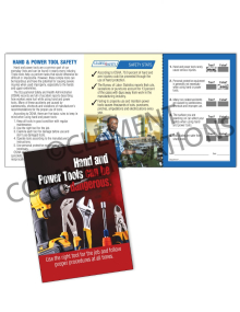 Tool Safety - Dangerous - Safety Pocket Guide with Scratch-off Quiz Card