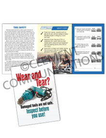 Tool Safety - Wear and Tear - Safety Pocket Guide with Scratch-Off Quiz Card