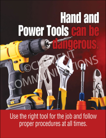Hand and Power Tools can be dangerous 17x22 poster