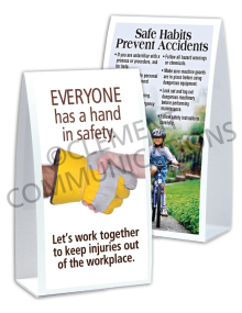 Accident Prevention - Hands - Table-top Tent Cards