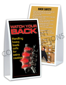 Back Safety – Spine – Table-top Tent Cards
