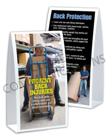 Back Safety – Worker – Table-top Tent Cards