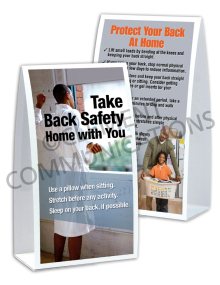 Back Safety – Home – Table-top Tent Cards
