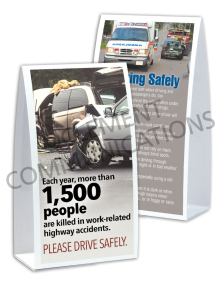 Driving Safely – Accident – Table-top Tent Cards