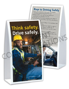 Driving Safely – Think Safety – Table-top Tent Cards