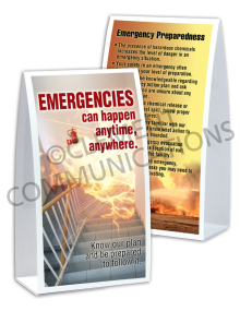 Emergency Preparedness – Anytime – Table-top Tent Cards