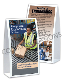 Ergonomics – Posture – Table Top Tent Cards