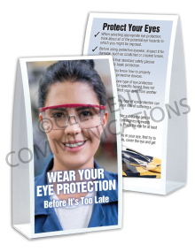 Eye Protection - Safety Goggles Table-top Tent Cards