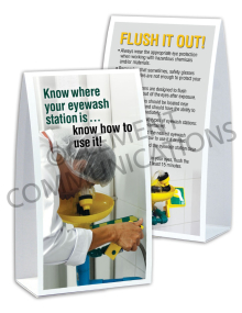 Eye Protection - Eyewash Station Table-top Tent Cards