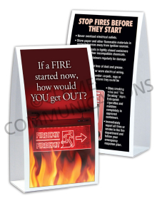 Fire Safety - Exit Sign Table-top Tent Cards