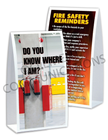 Fire Safety - Extinguisher Table-top Tent Cards
