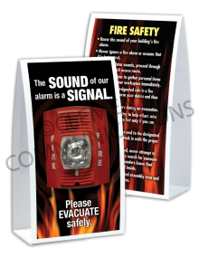 Fire Safety - Alarm Table-top Tent Cards