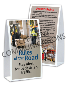 Forklift Safety – Pedestrians Table-Top Tent Cards