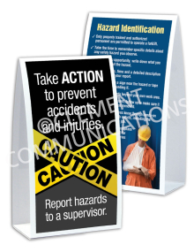 Hazard Identification - Caution - Table-top Tent Cards